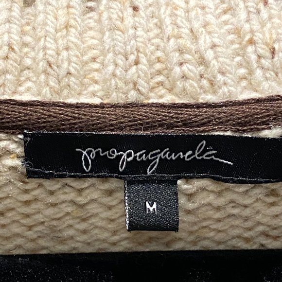 Lambswool cardigan sweater by Propaganda size M - Picture 3 of 4